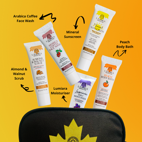 5 Daily Skincare Products (20gm each) with Free Black Travel Pouch
