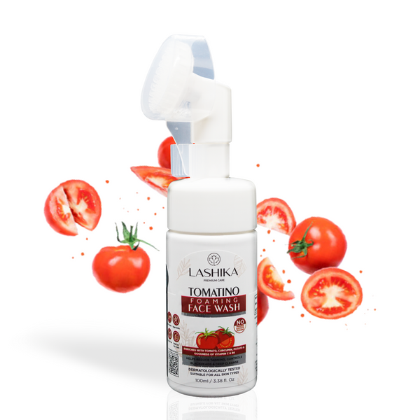 Tomatino Foaming Face Wash - 100 ml Enriched with Tomato, Curcumin, Potato & Goodness of Vitamin C & B6 - Suitable for all skin types