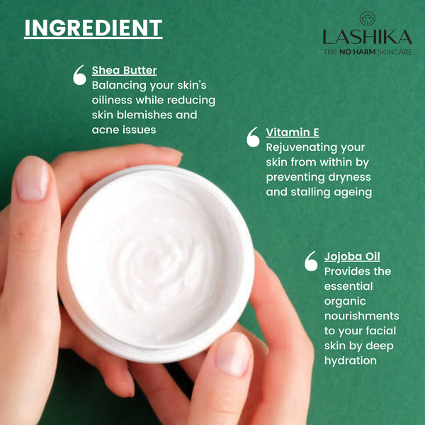 Shea Love Cold Cream - 50gm with Shea Butter, Jojoba Oil & Vitamin E for All Skin types | No paraben & mineral oil