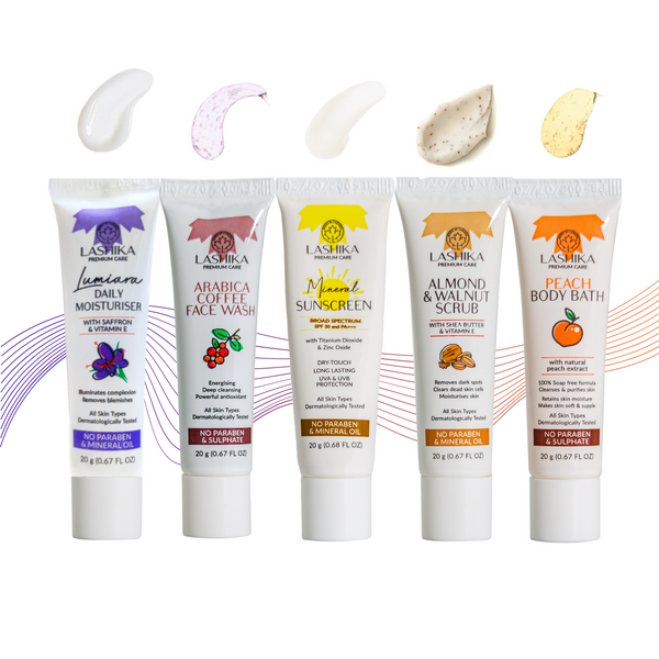 5 Daily Skincare Products (20gm each) with Free Black Travel Pouch