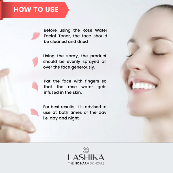 Rose Skin Toner - 100 ml with Natural Rose Extract | Removes extra oil | Reduces acne & pimples | For all skin types