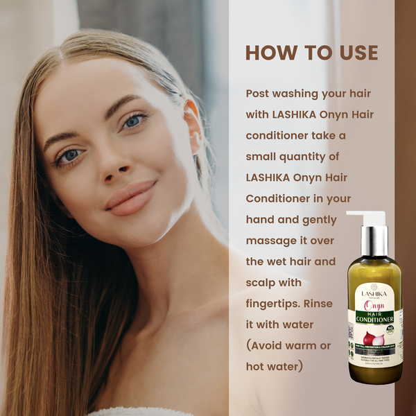 Onyn Conditioner - 300 ml with Onion Seed Oil, Black Seed Oil, Coconut Oil and Keratin for Hairfall Prevention & Color Lock
