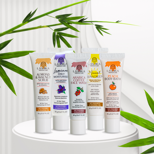 5 Daily Skincare Products (20gm each) with Free Black Travel Pouch