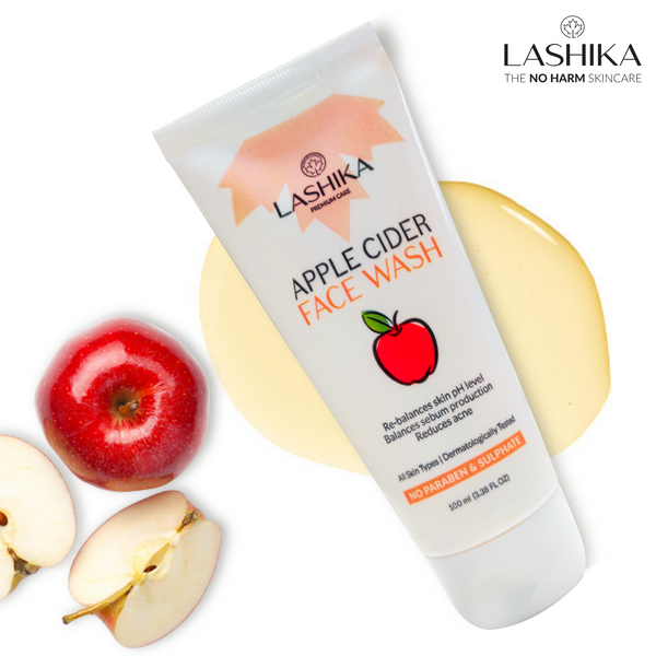 Apple Cider Face Wash - 100 gm | Re-balances skin pH level | Balances sebum production | Reduces acne | No Paraben & Sulphate | For All Skin Types