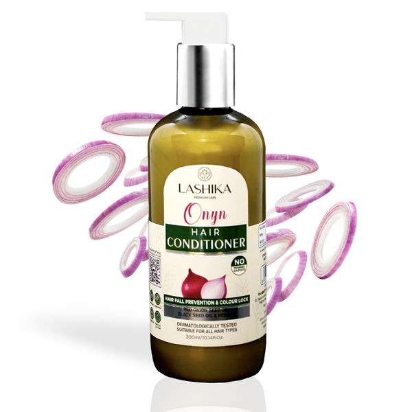 Onyn Conditioner - 300 ml with Onion Seed Oil, Black Seed Oil, Coconut Oil and Keratin for Hairfall Prevention & Color Lock