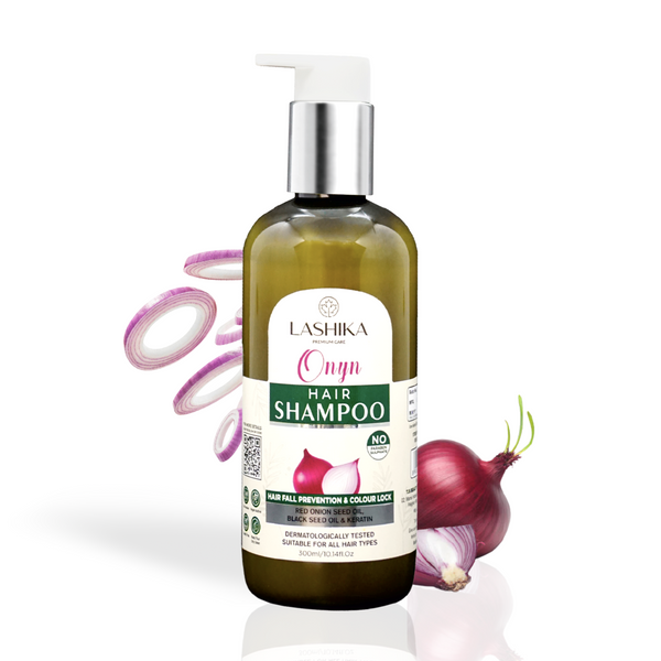 Onyn Shampoo - 300 ml with Red Onion Seed Oil, Black Seed Oil & Keratin | No Paraben Sulphate | Suitable for all hair types