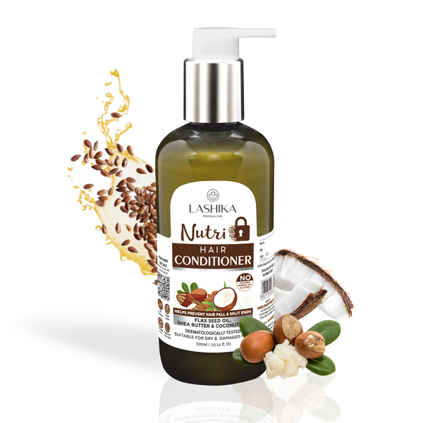 Nutri Lock Conditioner - 300 ml with Flax Seed Oil, Shea Butter & Coconut Oil