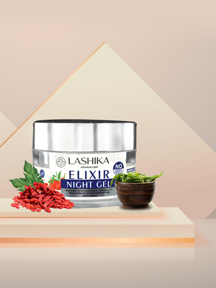 Elixir Night Gel - 50 gm - Enriched with Goji Berry, Vit A + Vit C, Reduces Hyperpigmentation, Anti ageing