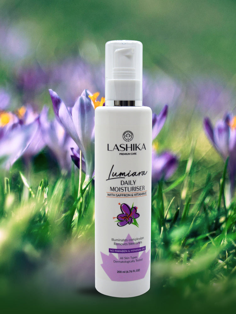 Lumiara - Saffron &amp; Vit E Moisturiser - 100 ml with Kumkumadi Oil, Paeonia Lactiflora Flower Extract, Vitamin E, Turmeric Oil, Almond Oil, Shea Butter &amp; Aloe Vera Juice