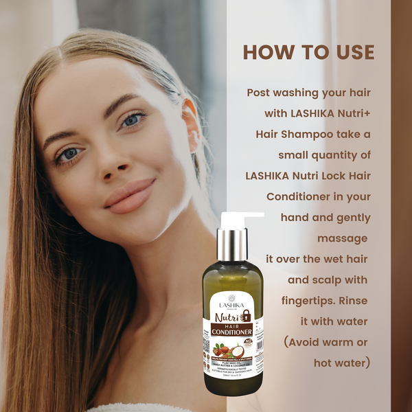 Nutri Lock Conditioner - 300 ml with Flax Seed Oil, Shea Butter & Coconut Oil