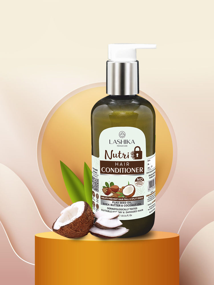Nutri Lock Conditioner - 300 ml with Flax Seed Oil, Shea Butter &amp; Coconut Oil