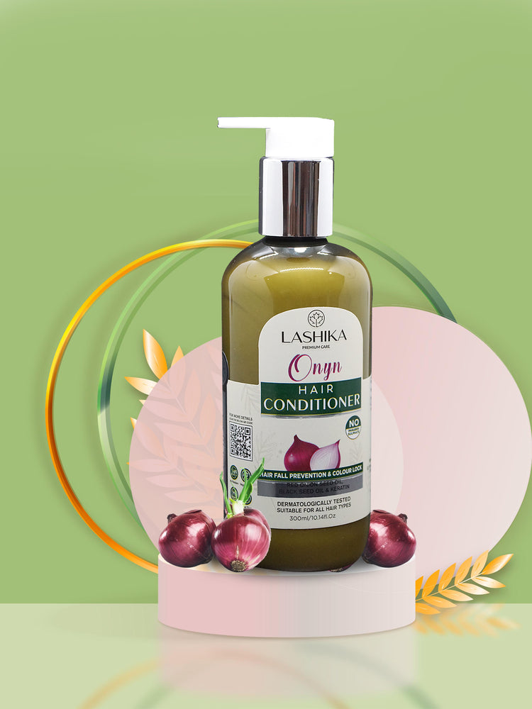 Onyn Conditioner - 300 ml with Onion Seed Oil, Black Seed Oil, Coconut Oil and Keratin for Hairfall Prevention &amp; Color Lock
