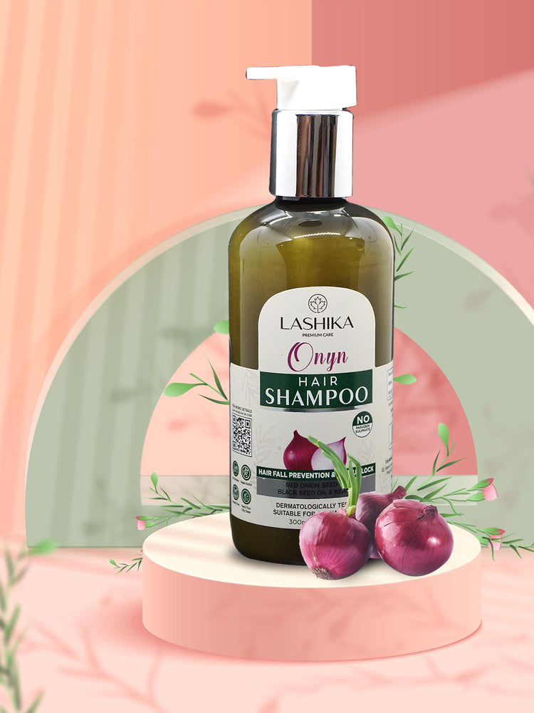 Onyn Shampoo - 300 ml with Red Onion Seed Oil, Black Seed Oil &amp; Keratin | No Paraben Sulphate | Suitable for all hair types