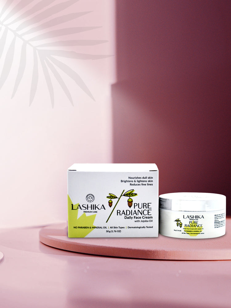 Pure Radiance Daily Face Cream - 50 gm with Jojoba Oil | Nourishes dull skin | Brightens &amp; lightens skin | Reduces fine lines | For all Skin types | No Paraben &amp; Mineral Oil
