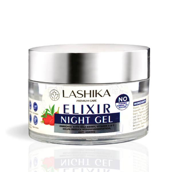 Elixir Night Gel - 50 gm - Enriched with Goji Berry, Vit A + Vit C, Reduces Hyperpigmentation, Anti ageing