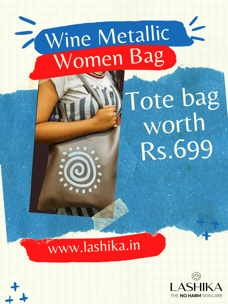 Gift Bag Metallic Wine Tote Bag